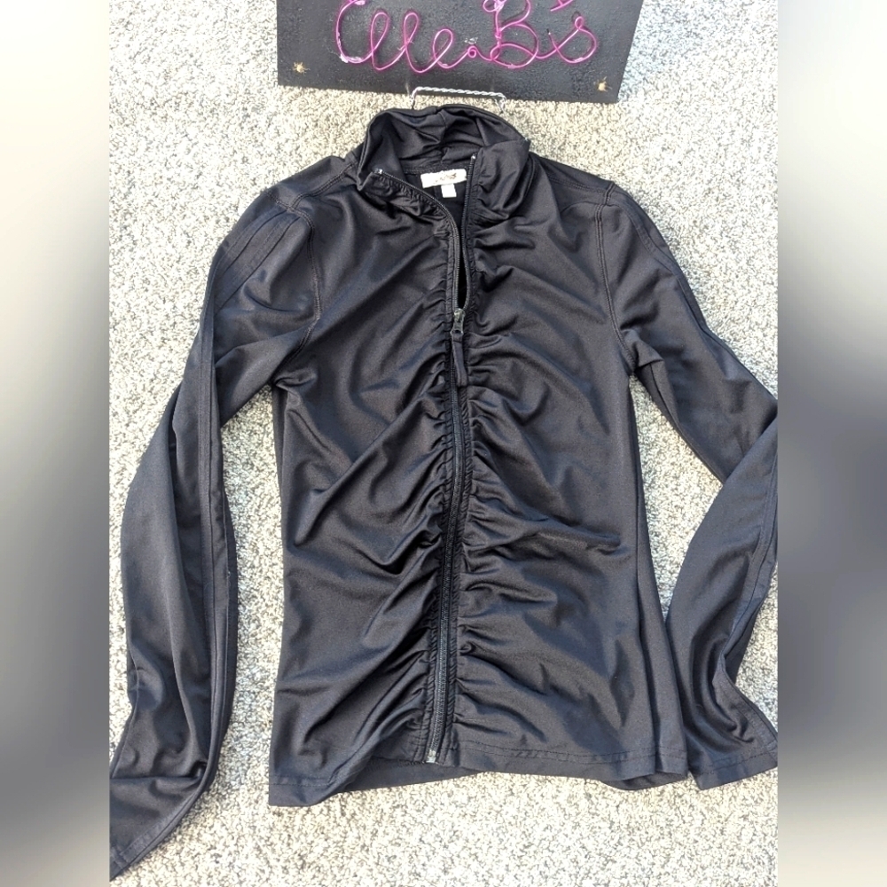 EUC Black Full Zip Long Sleeve S